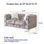Canapé en velours de luxe 61,25 pouces avec boutons Chesterfield capitonnés avec 2 coussins et pieds en métal-2090788646-2090788640-2090788642