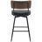 26" Mid-Century Modern Swivel Faux Leather Upholstered Wood Counter & Bar Stool-1249210743