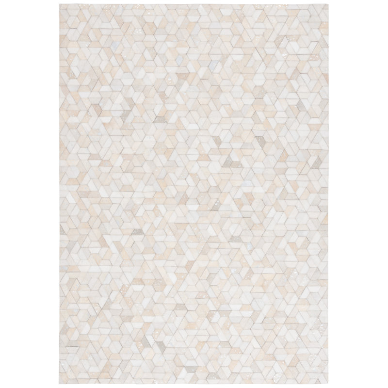 Studio Leather 109 Hand Woven Leather Geometric Rug, Rectangle 8' x 10'