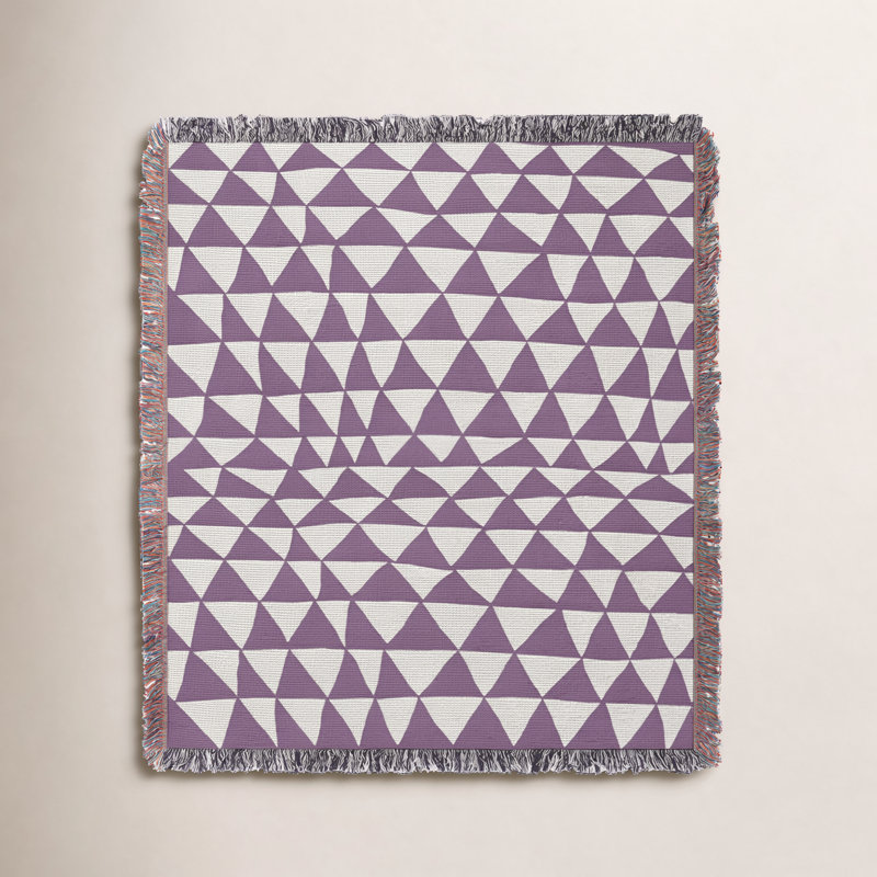 Asaba Abstract Cotton Throw Blanket, 60" x 80" – Queen, Teal