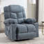 Fauteuil inclinable et berçant avec 2 porte-gobelets, port de charge USB doux et massage manuel et chaleur-245493773