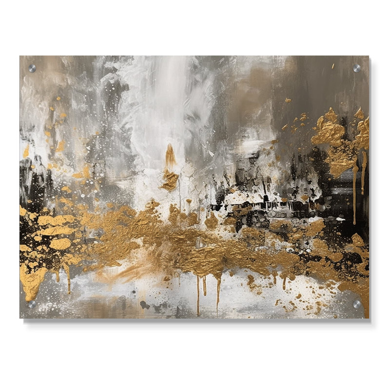 Abstrait moderne moderne, art mural abstrait en acrylique, H 12 po x l 20 po