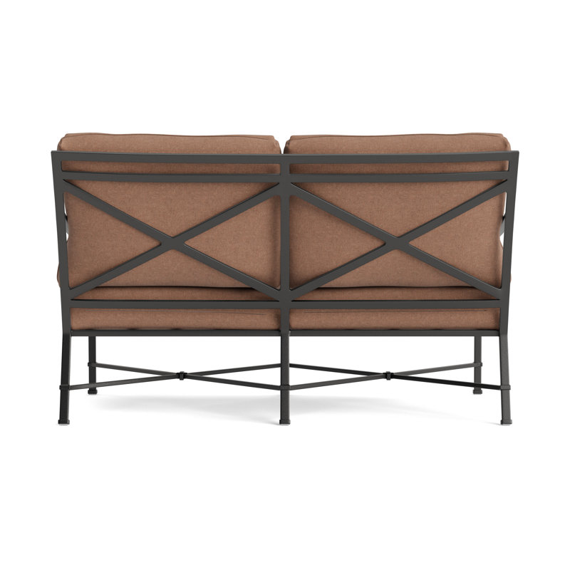 Venetian Outdoor 2 - Seat Loveseat, Fusion Clay, Textured Pewter