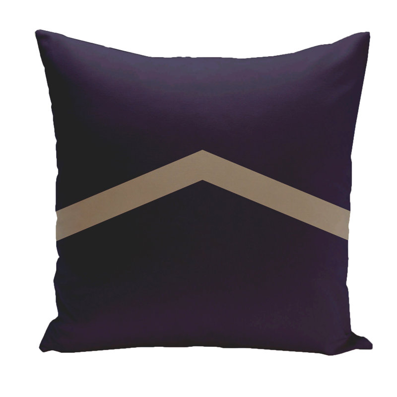 Geometric Reversible Throw Pillow, 26" x 26", Spring/Navy/Flax