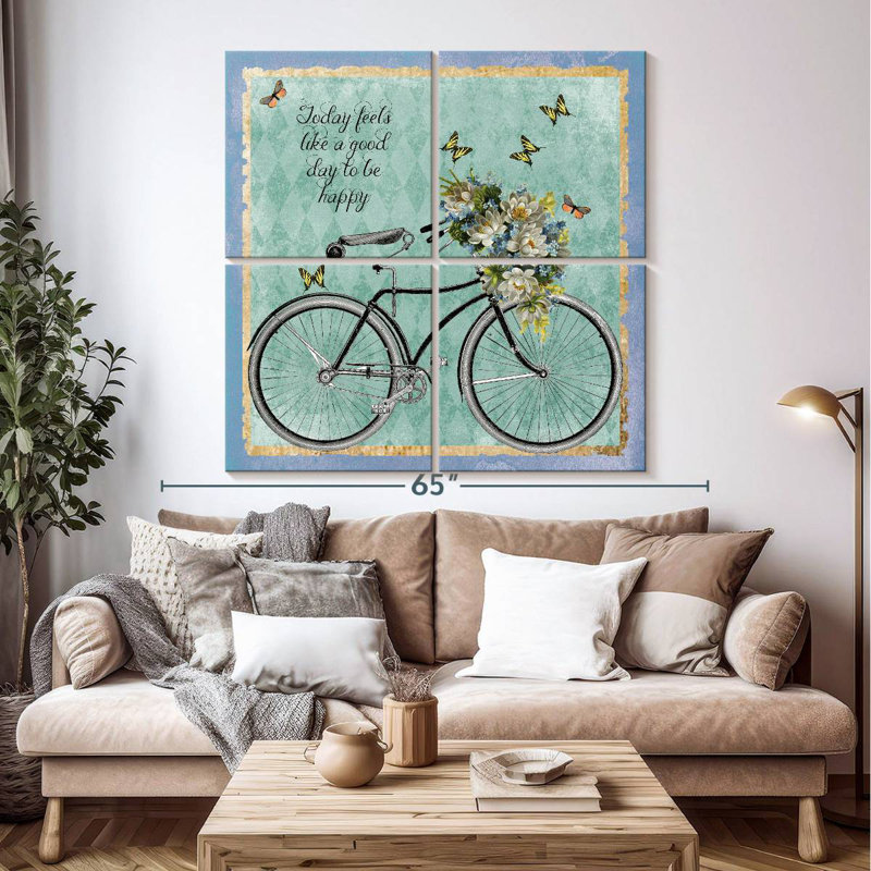 Motif floral rétro Tergel, H 50 po x l 50 po