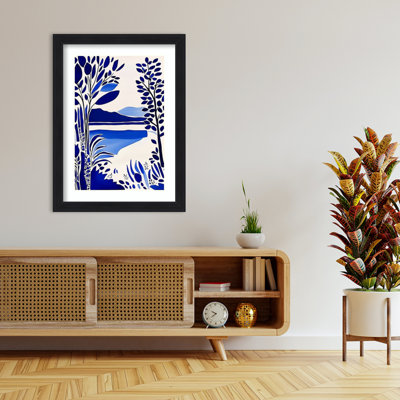 «Serene in Blue» par Wilkesville, impression sur bois encadrée