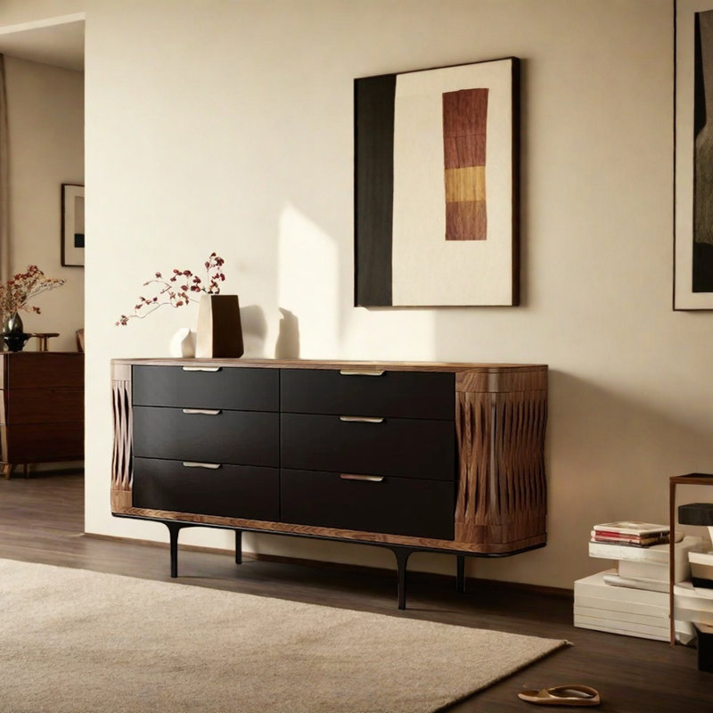 Six-Dou Retro Sideboard, Black