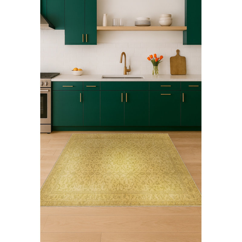 Tapis beige tissé traditionnel Mosso, 6'7" x 9'10"