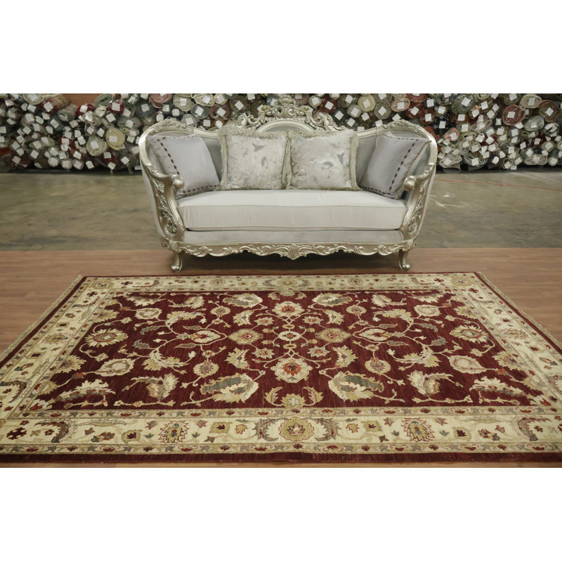 Tapis luxueux à motif floral oriental traditionnel 6 x 9