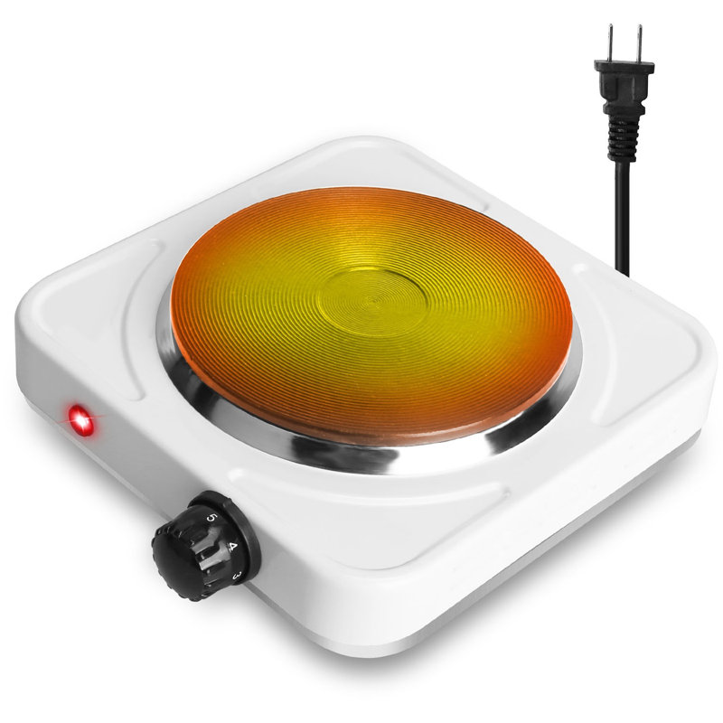 Edge Collections Electric Single Hot Plate, White