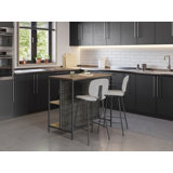 Cuaron Rectangular Bar Cabinet with Open Shelves
