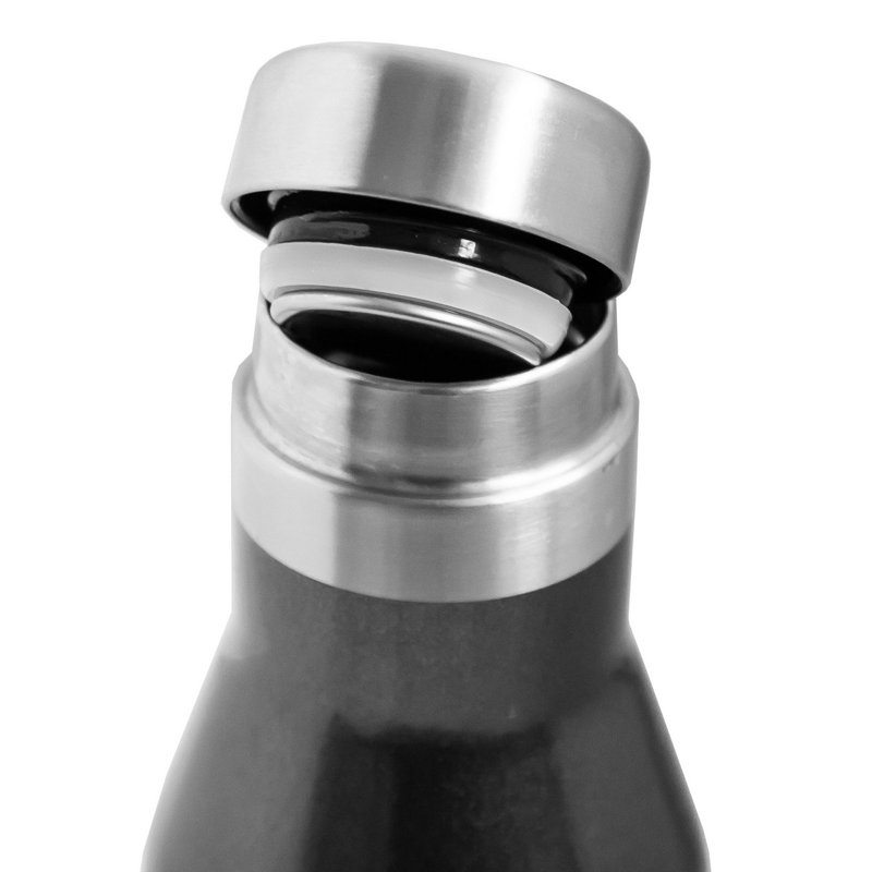 EcoVessel Stainless Steel Travel Mug, 473ml, Black
