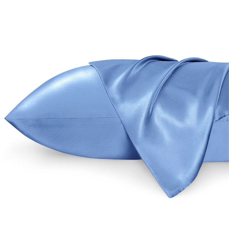 Satin Pillowcase Set of 2, 300 Thread Count,GentleSoft™️,GentleSoft™️, Standard Pillow Case, White