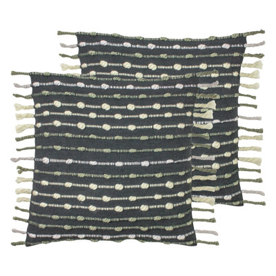 Striped Square Throw Pillow Cover
