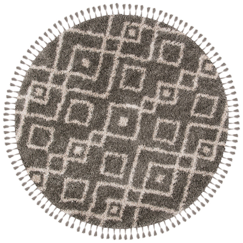 Imraan Performance Geometric Rug, Round 6'7"