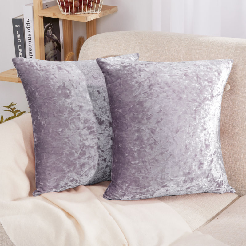 Reversible Pillow Cover, 22" x 22", Grayish Purple