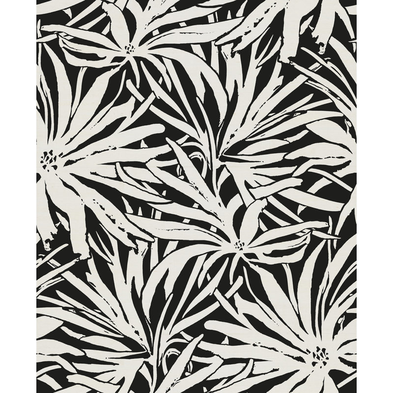 Murale florale, Noir