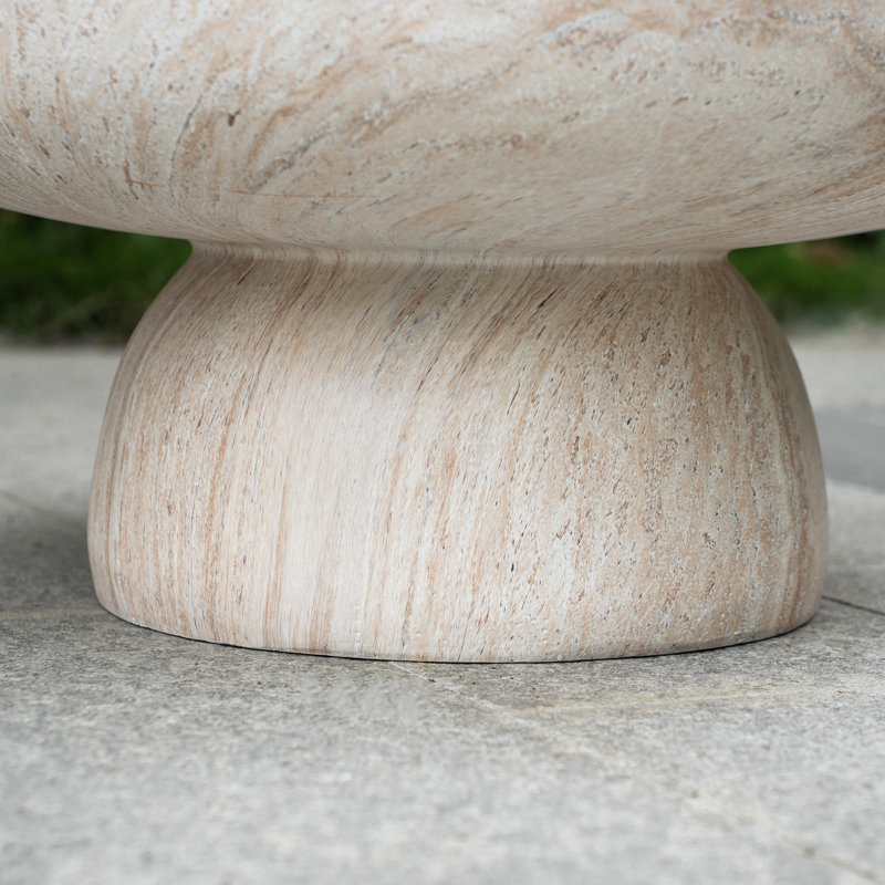 Table ronde 27,55 "avec base piédestal, Imitation marbre