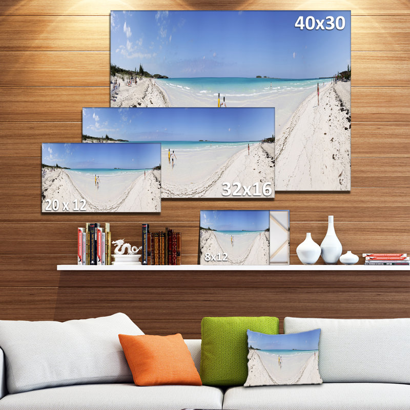 «Cayo Coco Tropical Beach Panorama», reproduction de photo sur toile tendue encadrée, H 16 po x l 32 po x P 1 po