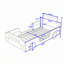 Lit plateforme simple en bois avec lattes et tête de lit Devair-1101605373