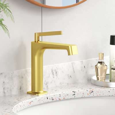 Single-Hole Single-handle Bathroom Faucet with Drain Assembly