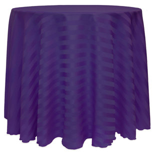 Ultimate Textile Satin Stripe Round Tablecloth