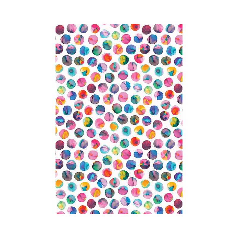 Multicolore à pois marbrés à l'encre colorée - NDE176, H 26 po x l 18 po x 1,5 po