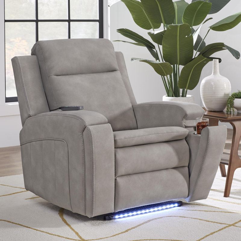 Fauteuil inclinable électrique Aboubakr avec massage thermique et auto-glissement, Buffy taupe