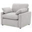 Fauteuil inclinable électrique gris rembourré Helsel