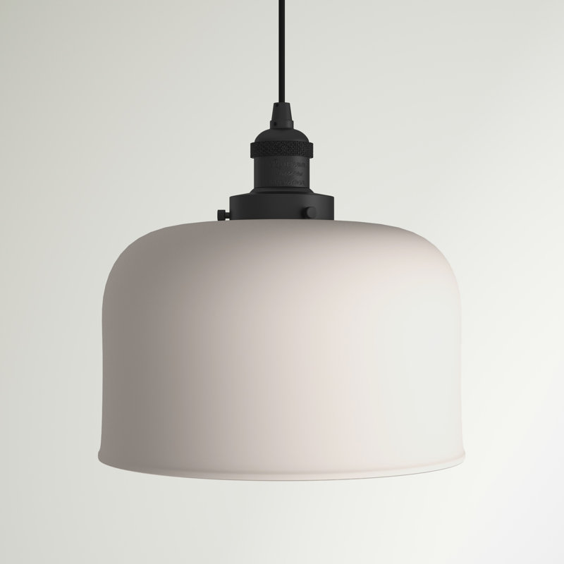 Clarkshire 1 - Light Single Pendant, Matte Black, Matte White