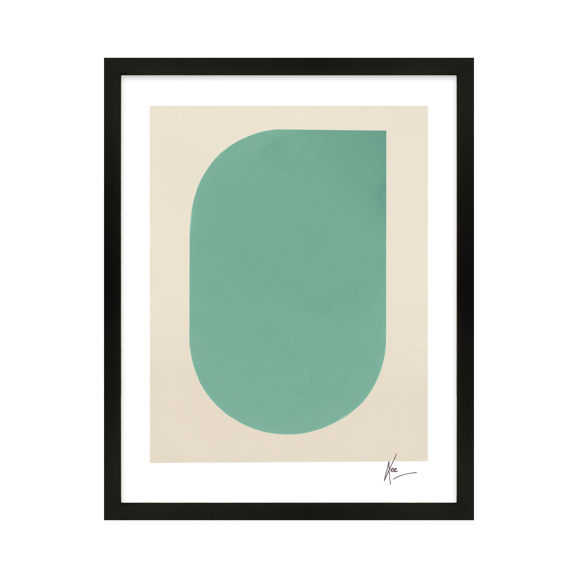 Keyhole 5 by Lee Lessem, 38" H x 30" W x 1.25" D, Black Framed