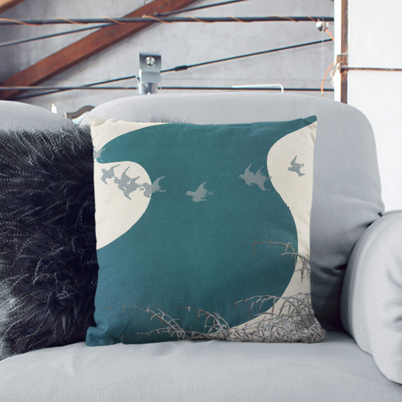 Flying Birds Scatter Cushion, 55cm H x 55cm W x 20cm D