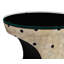 Eclectic Glass Drum End Table-63402548