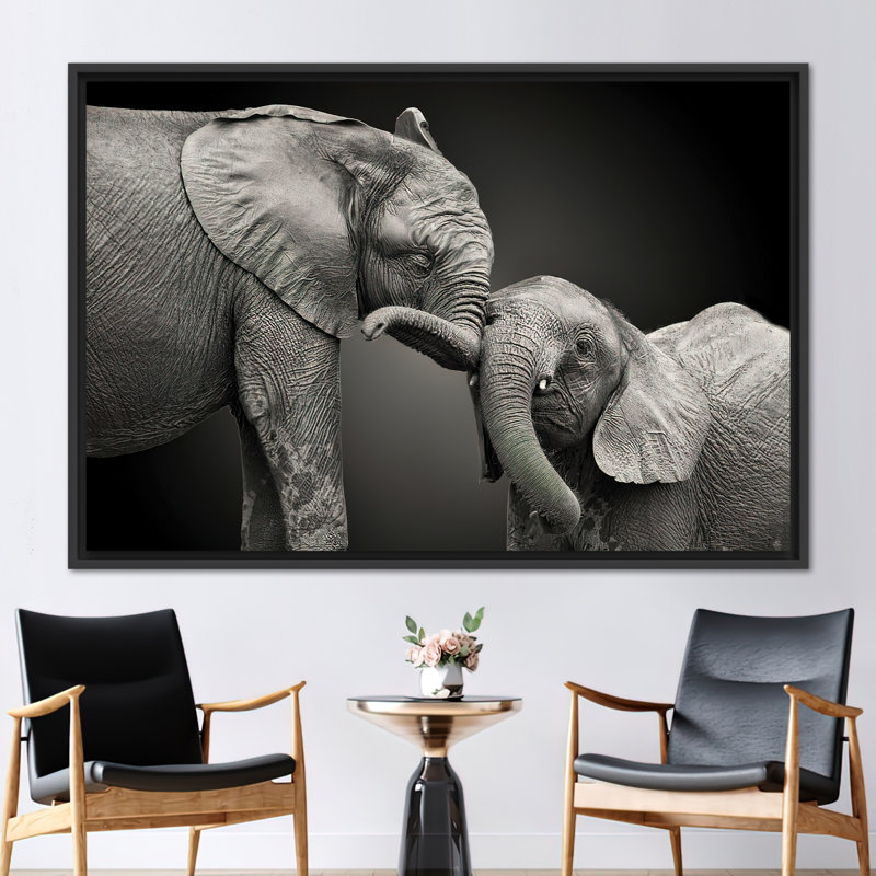 Print on Canvas, 25 cm H x 35 cm W, Black Floater Framed