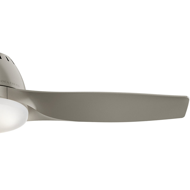 44" Wisp 3-Blade LED Standard Ceiling Fan with Remote Control and Light Kit Included, Pewter