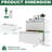 White 2 Drawer Lateral File Cabinet With Lock, Rust - Steel, Silent Glide, Interlock System Steel Horizontal Filing Cabinet, Construction, Adjustable Hanging Bar, Tip-1831828373