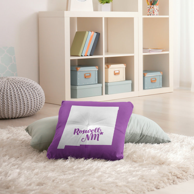 Coussin de plancher touffeté, 26 po x 26 po, Violet, Chattanooga