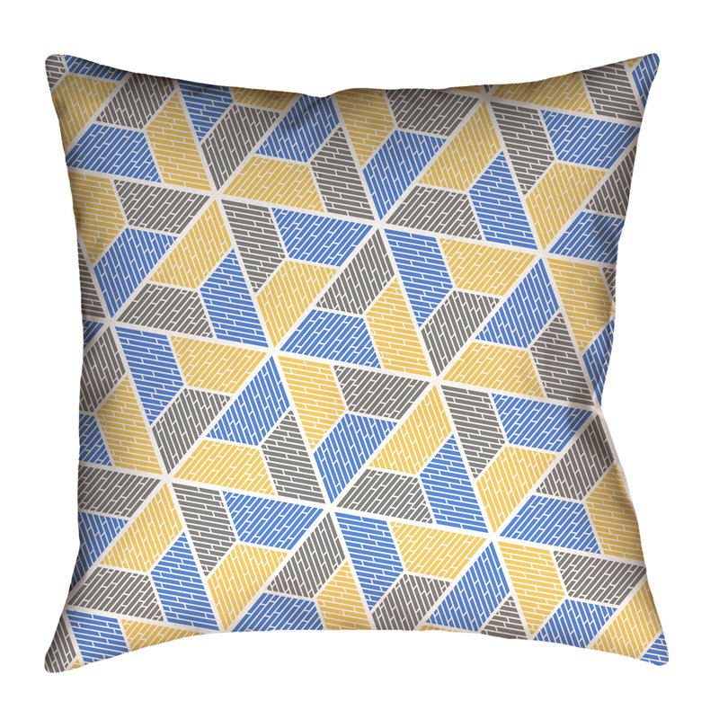 Housse de coussin Katelyn Elizabeth, 18 po x 18 po, Jaune, Polyester filé