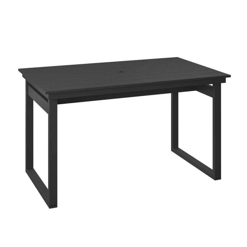  Table moderne de 38 po x 64 po de hauteur de comptoir. Noir, H 36 po x l 64 po x P 38,5 po, Noir, Noir