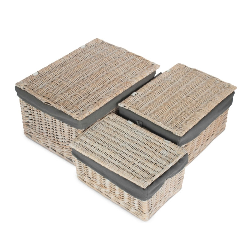 Bay Isle Home Wicker Decorative Basket, White Wash