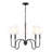 Jisele Matte Black 5 Light Chandelier-123222937
