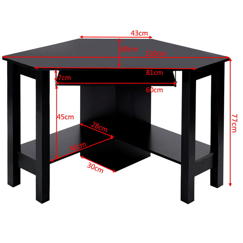 Gulnanj Computer Desk, Black