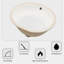 Lavabo de salle de bain ovale en céramique avec trop-plein 16 po Go Peak Track