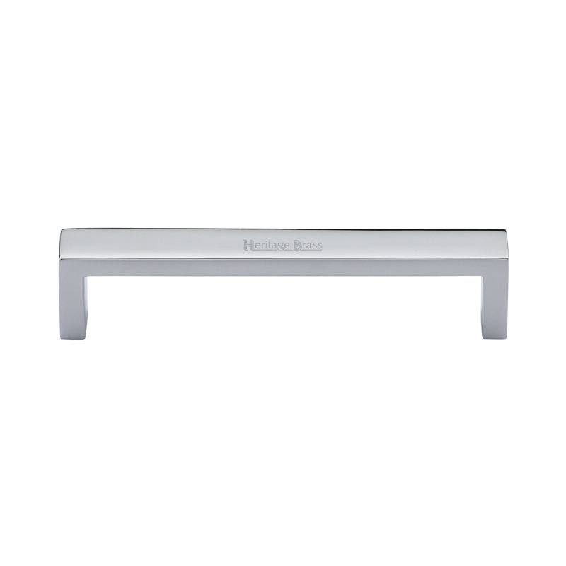 Heritage Brass Heritage Cabinet Pull Wide Metro Design, 10.1cm H x 2cm W x 11cm D, Polished Chrome