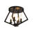 4-light Farmhouse Metal Diamond Semi-flush Mount