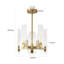 Lustre 5 lumières Mid-Century doré