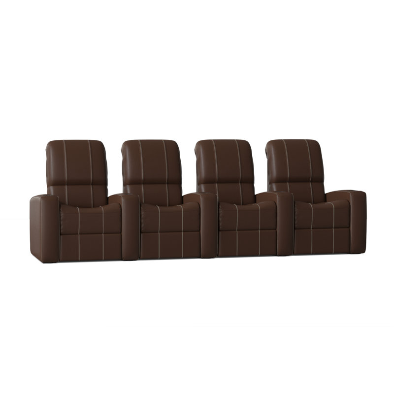 Blaze Upholstered Home Theater Seating with Cup Holder, Classic Cappucino, Manual