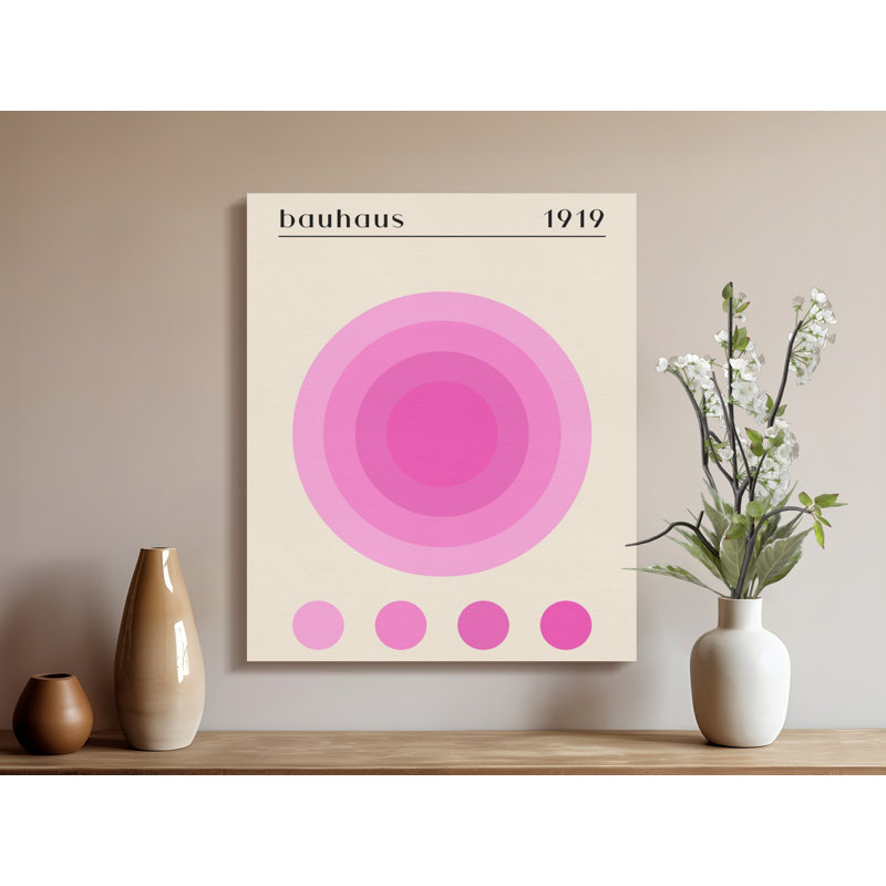 Bauhaus 1919 Canvas Wall Art, Modern Abstract Print, Circles, Gallery Wrapped, Ready to Hang, Archival Inks, Home Decor