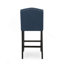 Ensemble de 2 tabourets de comptoir à oreilles capitonnés 31 po Vienna, bleu marine et brun foncé Vienna-1550696199-1550696197