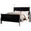 Lit simple noir avec matériau élégant et bois de pin élégant avec profondeur de sommier requise-1246778394